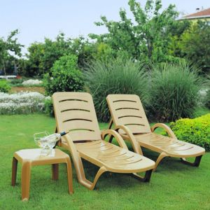 Havana Pool Chaise Furniture 6 piece Set Cafe Latte ISP078S6
