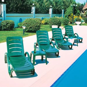 Havana Pool Chaise Furniture 6 piece Set Dark Green ISP078S6