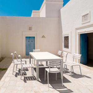 Helen Extendable Dining Set 9 Piece White ISP7621S