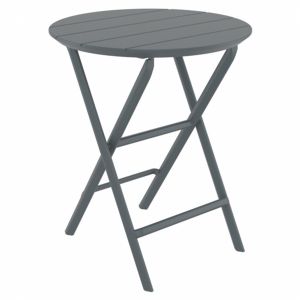 Helen Round Folding Bistro Table 24 inch Dark Gray ISP294