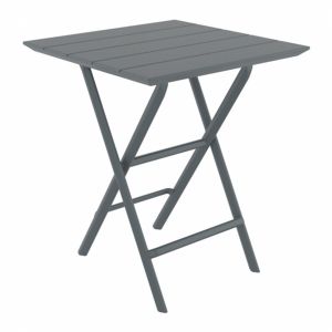 Helen Square Folding Bistro Table 24 inch Dark Gray ISP292