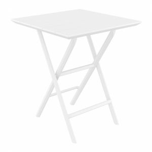 Helen Square Folding Bistro Table 24 inch White ISP292