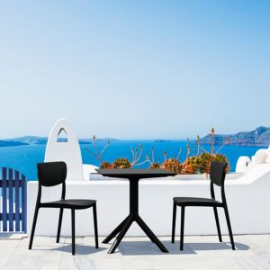 Air Square Outdoor Dining Table 31 inch Black ISP700-BLA | CozyDays