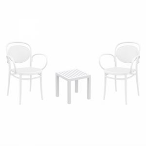Marcel XL Conversation Set with Ocean Side Table White S258066