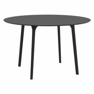 Maya Round Outdoor Dining Table 47 inch Black ISP675
