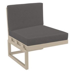 Mykonos Extension Taupe with Charcoal Cushion ISP136
