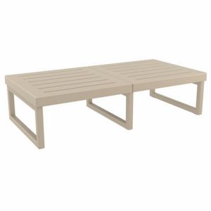 Mykonos Rectangle Outdoor Coffee Table Taupe ISP138