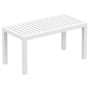 Ocean Rectangle Resin Outdoor Coffee Table White ISP069-WHI