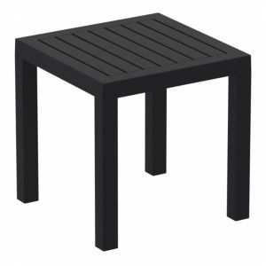 Ocean Square Resin Outdoor Side Table Black ISP066