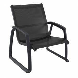 Pacific Club Arm Chair Black Frame with Black Sling ISP232