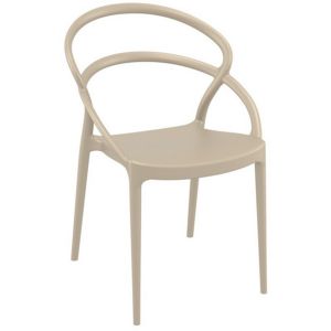 Pia Outdoor Dining Chair Taupe ISP086