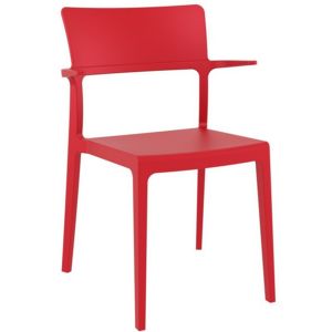 Plus Outdoor Dining Arm Chair Red ISP093