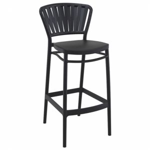 Portofino Outdoor Bar Stool Black ISP215