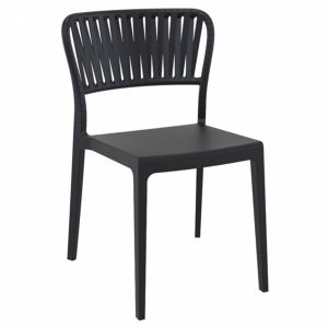 Portofino Patio Dining Side Chair Black ISP213