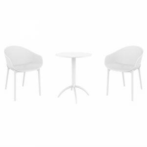 Sky Bistro Set with Octopus 24" Round Table White S102160