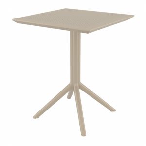 Sky Outdoor Square Folding Table 24 inch Taupe ISP114