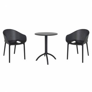 Sky Pro Bistro Set with Octopus 24" Round Table Black S151160