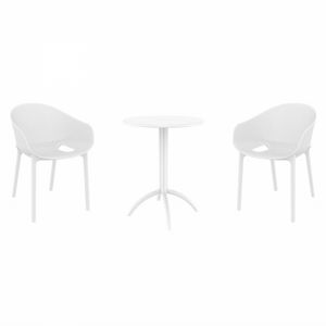 Sky Pro Bistro Set with Octopus 24" Round Table White S151160