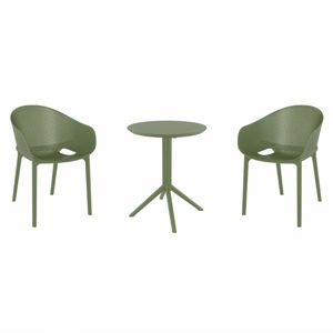 Sky Pro Bistro Set with Sky 24" Round Folding Table Olive Green S151121