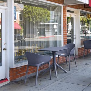 Sky Pro Dining Set with Sky 27" Square Table Dark Gray S151108