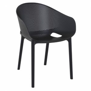 Sky Pro Stacking Outdoor Dining Chair Black ISP151