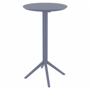 Sky Round Folding Bar Table 24 inch Dark Gray ISP122