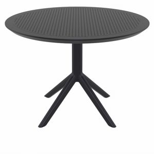 Sky Round Folding Table 42 inch Black ISP124