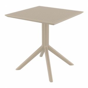 Sky Square Outdoor Dining Table 27 inch Taupe ISP108