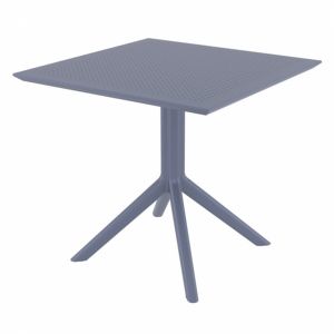 Sky Square Outdoor Dining Table 31 inch Dark Gray ISP106