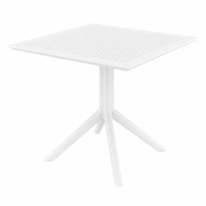 Sky Square Outdoor Dining Table 31 inch White ISP106
