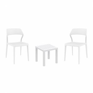 Snow Conversation Set with Ocean Side Table White S092066