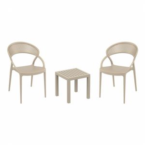 Sunset Conversation Set with Ocean Side Table Taupe S088066