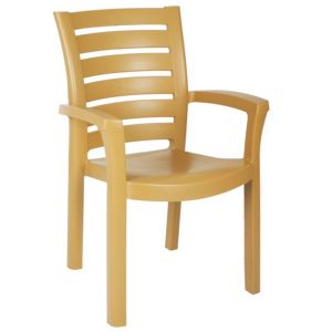 Sunshine Marina Resin Arm Chair Cafe Latte ISP016