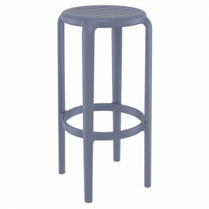 Tom Resin Bar Stool Dark Gray ISP288