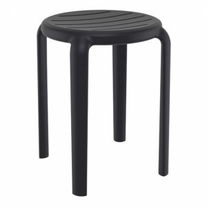 Tom Resin Dining Stool Black ISP286