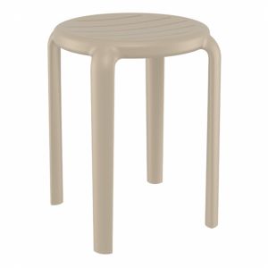 Tom Resin Dining Stool Taupe ISP286