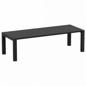 Vegas Patio Dining Table Extendable from 102 to 118 inch Black ISP776