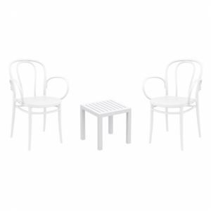 Victor XL Conversation Set with Ocean Side Table White S253066