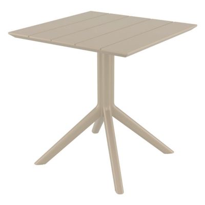 Paris Square Table 27 inch Taupe ISP296-DVR | CozyDays