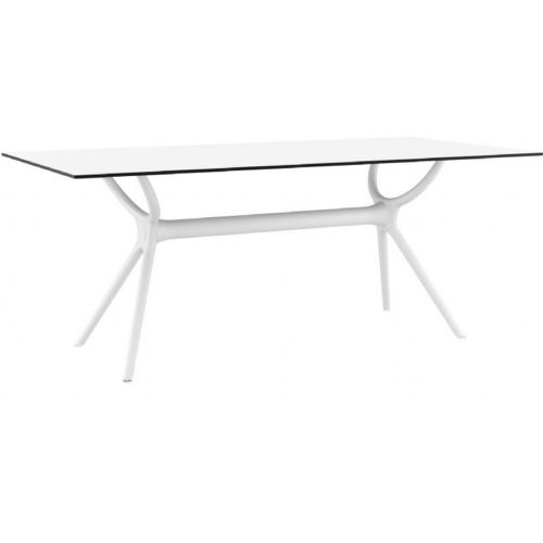 Air Rectangle Outdoor Dining Table 71 inch White ISP715-WHI
