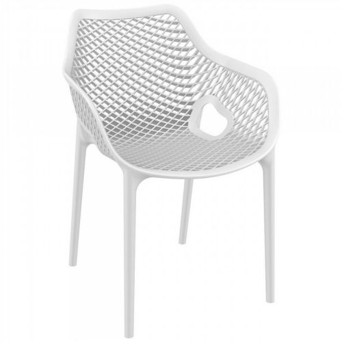 Air XL Outdoor Dining Arm Chair White ISP007-WHI