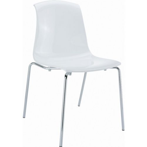 Allegra Dining Chair Glossy White ISP057-GWHI