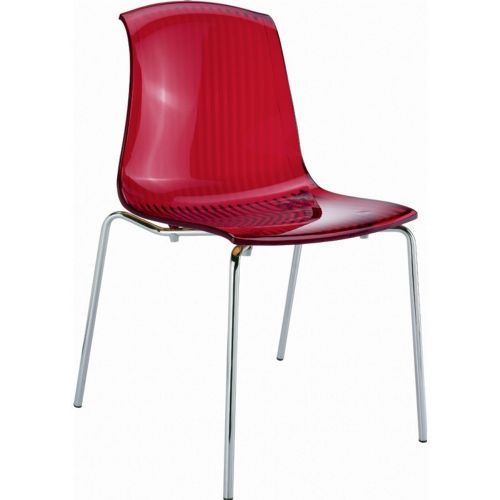 Allegra Dining Chair Transparent Red ISP057-TRED