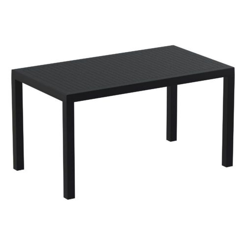 Ares Rectangle Outdoor Dining Table 55 inch Black ISP186-BLA