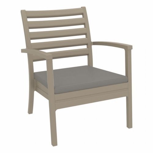 Artemis XL Outdoor Club Chair Taupe with Taupe Cushion ISP004-DVR-CTA