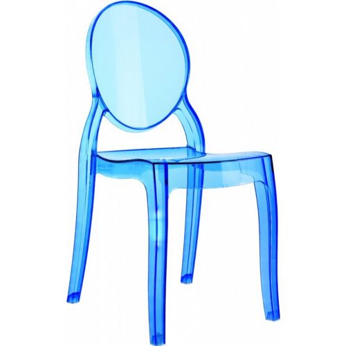 Baby Elizabeth Polycarbonate Kids Chair Transparent Blue ISP051-TBLU