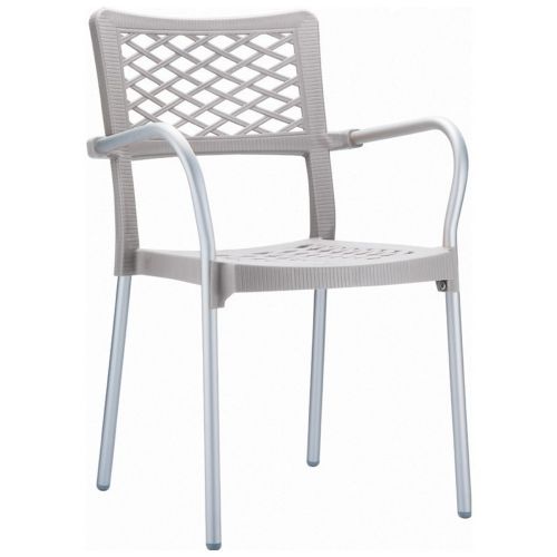 Bella Outdoor Arm Chair Silver Gray ISP040-SIL