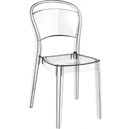 Bo Polycarbonate Dining Chair Transparent Clear ISP005-TCL