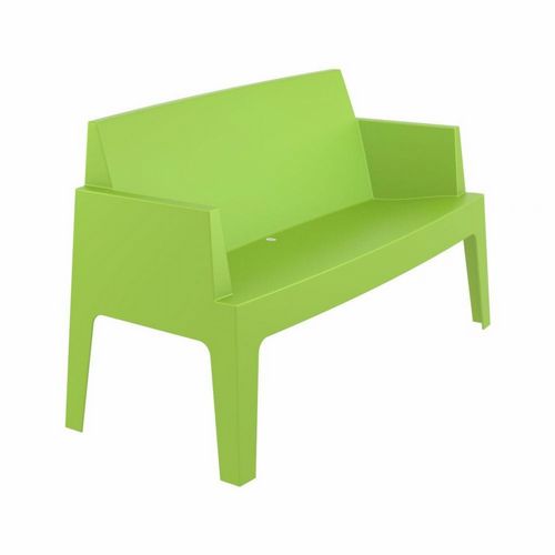 Box Outdoor Bench Sofa Tropical Green ISP063-TRG