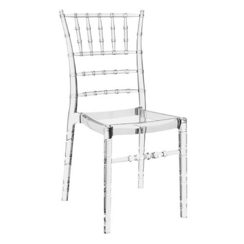 Chiavari Polycarbonate Dining Chair Transparent Clear ISP071-TCL